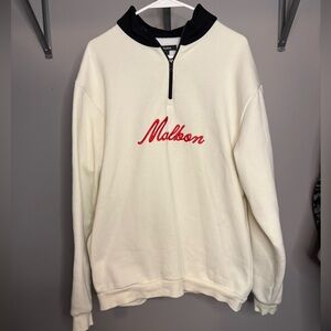 Cream and Black Men's Sweater